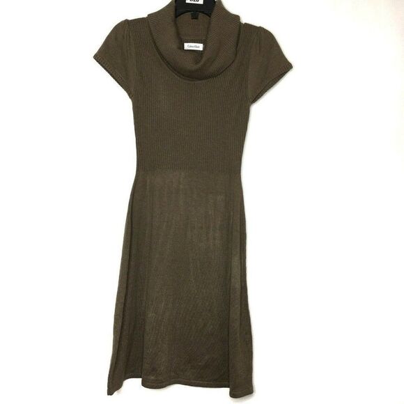 Calvin Klein Dresses & Skirts - Calvin Klein Womens Sweater Dress Sz Sm‎ Cowl Neck